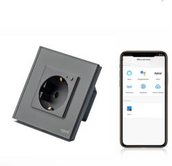 Tosyco Priză schuko WIFI simplă cu ramă din sticlă [CLONE] [CLONE] (TOS-C1SK-ZB-MON-Y)
