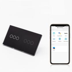 Tosyco Întrerupător simplu cu touch (tactil) din sticlă [CLONE] [CLONE] [CLONE] [CLONE] [CLONE] [CLONE] (TOS-C3G3G1WWIFI-L-B)