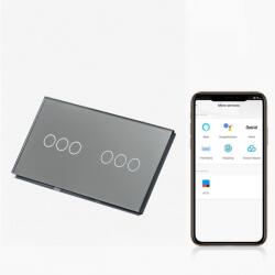 Tosyco Întrerupător simplu cu touch (tactil) din sticlă [CLONE] [CLONE] [CLONE] [CLONE] [CLONE] [CLONE] (TOS-C3G3G1WWIFI-L-Y)