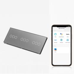 Tosyco Întrerupător simplu cu touch (tactil) din sticlă [CLONE] [CLONE] [CLONE] [CLONE] [CLONE] (TOS-C3G3G3G1WWIFI-L-Y)