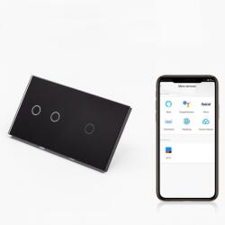 Tosyco Întrerupător simplu cu touch (tactil) din sticlă [CLONE] [CLONE] [CLONE] [CLONE] (TOS-C2G1G1WWIFI-L-B)