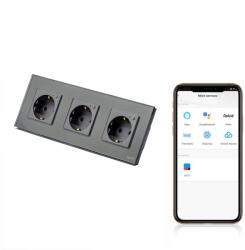 Tosyco Priză schuko WIFI dublă cu ramă din sticlă [CLONE] [CLONE] (TOS-C3SK-ZB-Y)