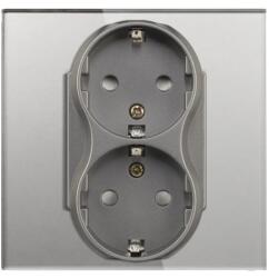 Tosyco Priză Schuko simplă cu ramă din sticlă [CLONE] (TOS-C2SK1D-Y)