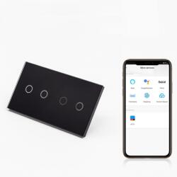 Tosyco Întrerupător simplu cu touch (tactil) din sticlă [CLONE] [CLONE] [CLONE] [CLONE] [CLONE] (TOS-C2G2G1WWIFI-L-B)