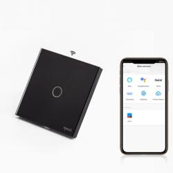 Tosyco Întrerupător simplu WIFI cu touch (tactil) din sticlă [CLONE] [CLONE] (TOS-C1G1WZB-L-B)