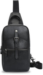 Valmio Varden fekete bőr crossbody táska (P8700-BL)