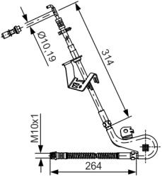 Bosch Furtun Frana 1987481427 Citroën C5 Iii/C6 Peugeot 407 (1987481427)