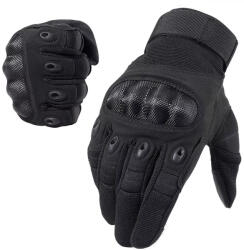 Linovit Manusi Tactice Combat, Touchscreen, Microfibra/Piele Eco, marime M, Negru (mn1)