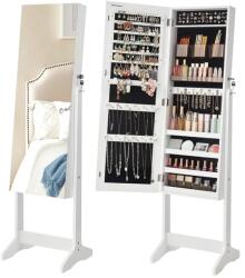 Songmics Home Oglinda de podea cu spatiu depozitare bijuterii, Songmics, H152 cm, alb (JJC002W01) Masa de cafea