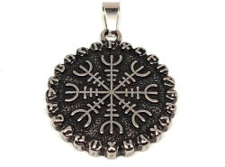 R. M. ékszer Nemesacél medál viking iránytű 30 mm „Északi iránytű (000892)