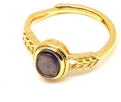 R. M. ékszer Tanzanit gyűrű áttört 10x8 mm, aranyszínű, állítható „Szavannai Est (019501)