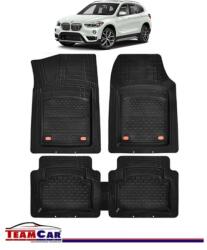 TeamCar Covorase Auto TeamCar® Tip Tavita Compatibile BMW X1 F48 (2015-2022) Negru Material Rezistent (BMW-X1-F48-2015)