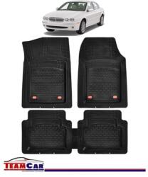 TeamCar Covorase Auto TeamCar® Tip Tavita Compatibile Jaguar X-Type I (2001-2009) Negru Material Rezistent (SKU-JJ-0001)
