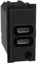 Legrand Incarcator USB 2 x porturi tip C 15W Bticino Living Now K4191CC / K4192CC (K4191CC / K4192CC)