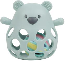 Nattou Zornăitoare din silicon pentru bebeluși cu bilă Bear Pastel Green