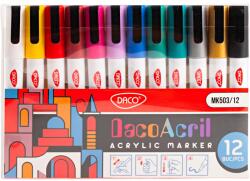 Daco MK503/12 marker, 12 db-os készlet, 2 mm-es hegy, akril