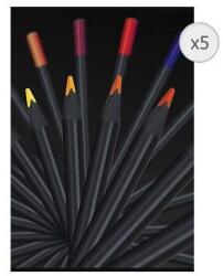 Indigen Black A5-ös füzet, 48 lapos, Kockás, 5 db-os készlet (LE-A548M01-SET5)