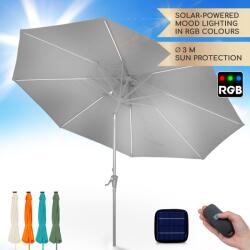 Blumfeldt Calais, umbrelă de soare, LED, cadru din aluminiu, husă din poliester, protecție UV 50 (GDW8-CalaisLed-CG) (GDW8-CalaisLed-CG)