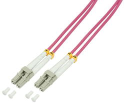 LogiLink Cablu patch duplex Logilink Fiber, OM4, 50/125, LC-LC, violet, 125 m
