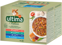Affinity 48x85g Ultima Cat Nature halválaszték (lazac, tonhal, tengeri hal, tőkehal) nedves macskatáp 38+10 ingyen