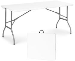 MultiGarden Kerti asztal, MultiGarden LT-T5, fehér, 153 × 70 cm, összecsukható, magasság: 73, 5 cm, bőrönddé hajtható, hordfogantyúval, teherbírás: 150 kg (TF5469)