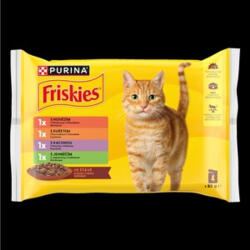 Friskies Szószban Csirkével/Marhával/Báránnyal/Kacsával nedves macskaeledel 4x85g macskaeledel