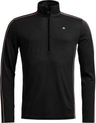 ORTOVOX 185 Rock'N'Wool Zip Neck Men's Black Raven Férfi-melegítőfelső L