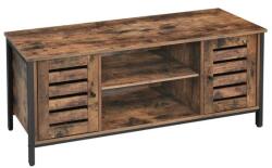 SONGMICS Rusztikus TV-szekrény fémvázzal 110 x 40 x 50 cm barna (LTV43BX)