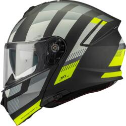 MT Helmets Cască de motocicletă pliabilă MT Genesis SV Stroke B13 negru mat-gri-galben fluo (MT1347D31B132)