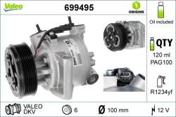 VALEO 699495 - Compresor, climatizare - Compresor AC DACIA DUSTER. LOGAN II. LOGAN MCV II. SANDERO II. RENAULT DUSTER 1.2 - 1.5D 02.12 - - VALEO-699495 (VALEO699495)