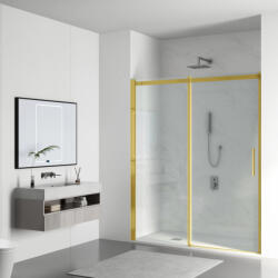 Balneo Porta zuhanyajtó átlátszó üveggel 110x195 cm, arany profilszín K0301030210-2 (K0301030210-2)