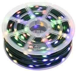 Somogyi Elektronic LED508DM DOT LED-es fényfüzér, 50 méter, 500db színes DOT LED, 8 program, időzítő, IP44, hálózati tápellátás, kül- és beltéri kivitel (LED508DM) - mentornet
