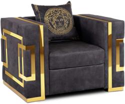 Rauman Vilesa Velvet fotel, fekete / arany