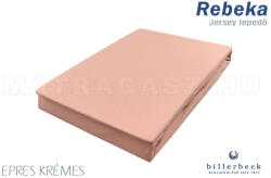 Billerbeck Rebeka Jersey gumis lepedő Epres krémes 90-100x200 cm Törzsvásárlói Kártyával