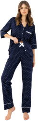 Sensis pijama damă cu nasturi Sensis Parker bleumarin: S (34873 S)