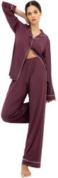 Sensis pijama damă cu nasturi Sensis Samira bordo: XS (34897 XS)