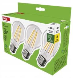 EMOS Led izzó Filament A60 A Class/ E27 3, 8 W (60 W) 806 lm semleges b (8592920120651)