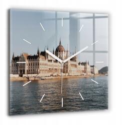  Dekoratív Üveg Falióra Parlament mintával Budapest Nagy 60x60 cm (010010500080100271858)