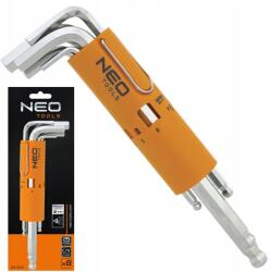 NEO TOOLS Neo Hatszögletű Kulcsok Imbuszok Hosszú Gömbölyű 2.5-10mm készlet 8e 09-523 (09-523)