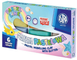 ASTRA Gyurma ASTRA modellező csillámos 6 színű (304118001)