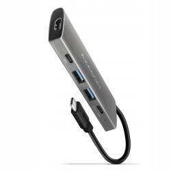 AXAGON HMC-5G2 5 az 1-ben Usb hub, 10 Gbps, 2x Usb-a 2x Usb-c Hdmi 4K (HMC-5G2)