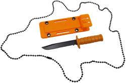 Depox Cutit tactic de vanatoare DEPOX®, Military Specialist, 10 cm, teaca cu lant inclusa, portocaliu (3230)