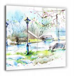  Üveg falióra Modern Stílusos Nyomtatott Festői Tavasz 60x60 cm (010010500080100271635)
