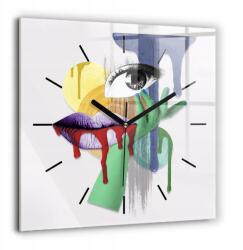  Üveg falióra Irodába Grafikával Szürreális kollázs XXL 60x60 cm (010010500080200267268)