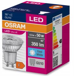 OSRAM Led izzó Halogén GU10 4, 3W 50W 4000K 36D Osram (4058075055155)