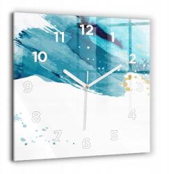  Négyzet alakú üveg falióra ecsetvonás mintával 60x60 cm (010010500080100273081)