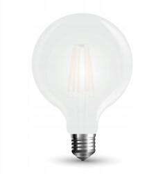 V-TAC Led Filament izzó E27 G95 7W 840lm 6400K fagyasztott (5827)