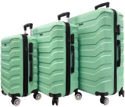 Bavytoy Bavy Ribs Light zöld utazóbőrönd - 3 darabos szett (BVK0102)