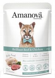 Amanova Cat Brilliant Beef & Chicken marha- és csirkehús tasak 85g