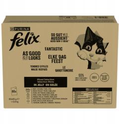 FELIX Vegyes Válogatás 80x85g Nedves Macskaeledel Ízkeverék Zselében (12526477)